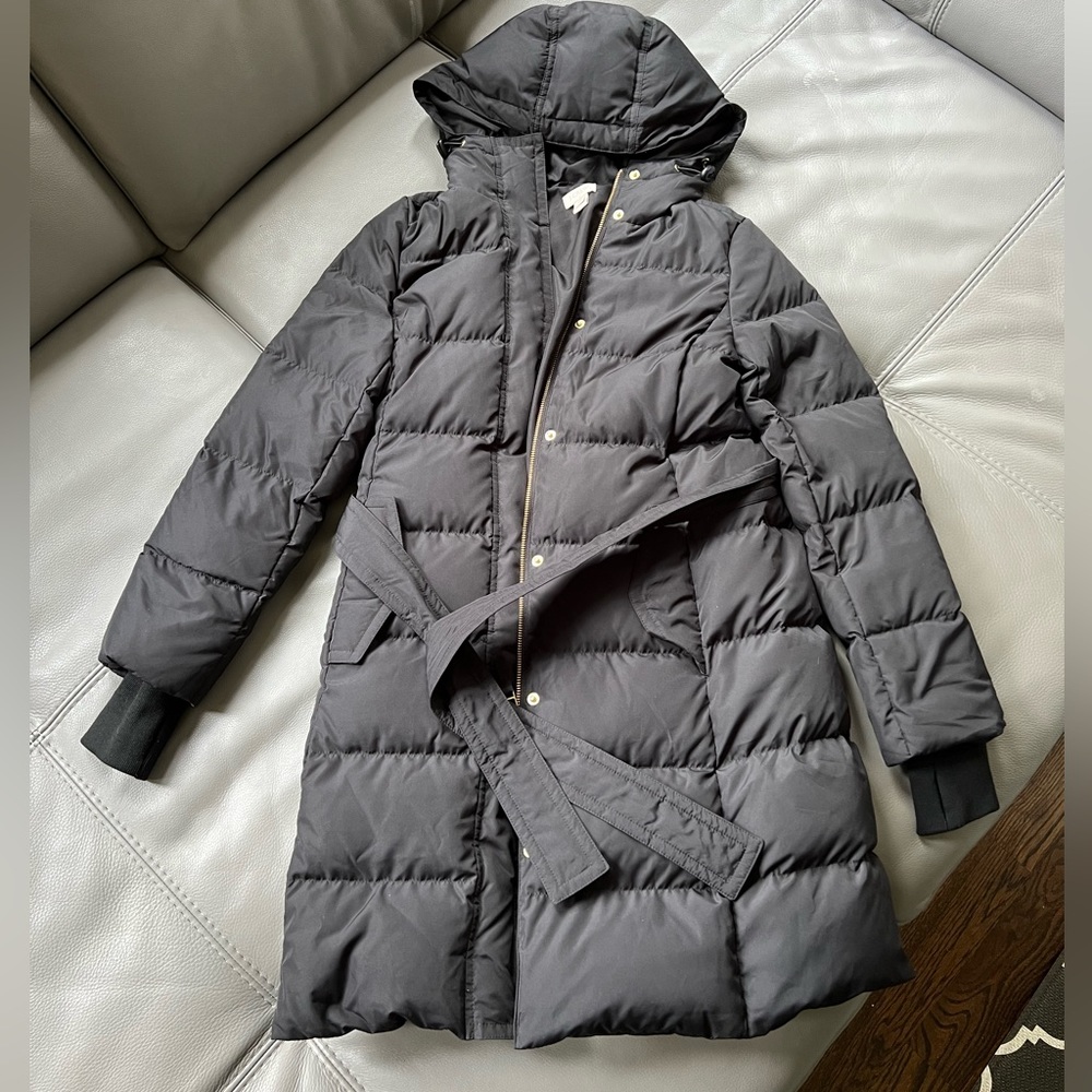 GREAT CONDITION: J.CREW knee-length coat with belt